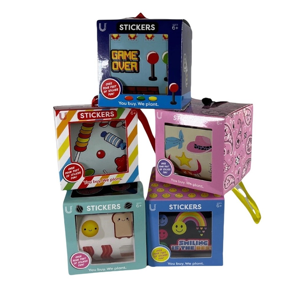 Sticker U Style 4' Roll in a Box Candy Pink Country Smiley Face Gamer Brunch Bun
